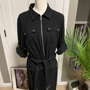 Black shirt dress